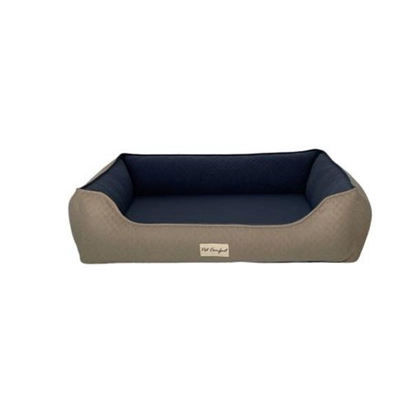 Pet Comfort Bravo Duo Mirinda Kedi ve Köpek Yatağı Bej/Lacivert Large 70x90 Cm