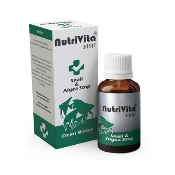NutriVita Fish Snail & Algea Stop Akvaryum Salyangoz ve Yosun Giderici 30 Ml