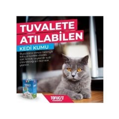 TofuCat Tuvalete Atılabilen Koku Hapsedeci Topaklanan Doğal Kedi Kumu 1 Adet 8 Lt