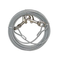 Eastland Köpek Çelik Bahçe Bağlama Halatı Gri 3 Mm 9 Mt