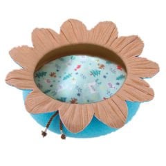Pets Çiçek Şekilli Kedi Yatağı Kahverengi/Mavi 50x15 Cm