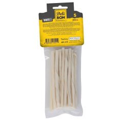 Delibon İnce Deri Burgu Çubuk Köpek Ödülü Beyaz 20 Adet