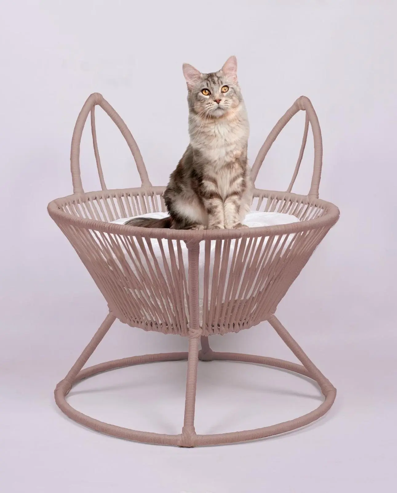 Lepus Saksı Model Kedi ve Küçük Irk Köpek Yatağı Gri 54x58 Cm