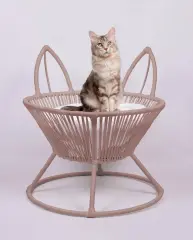 Lepus Saksı Model Kedi ve Küçük Irk Köpek Yatağı Gri 54x58 Cm