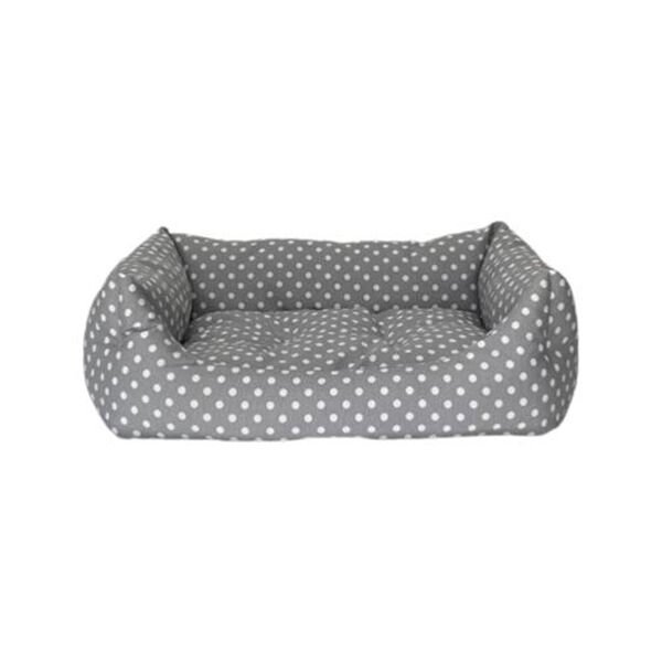 Pet Comfort Uniform Kedi ve Köpek Yatağı Gri Puantiyeli Medium 60x70 Cm