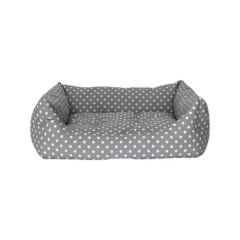 Pet Comfort Uniform Kedi ve Köpek Yatağı Gri Puantiyeli Medium 60x70 Cm