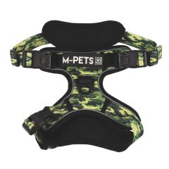 M-Pets Hıkıng Reflektörlü Kamuflaj Desenli Soft Köpek Göğüs Tasması Xl