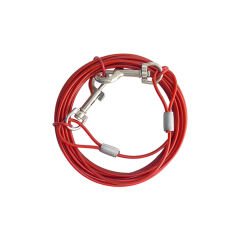 Eastland Köpek Çelik Bahçe Bağlama Halatı Kırmızı 2 Mm 4.5 Mt