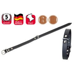 Karlie Deri Köpek Boyun Tasması Siyah 10 Mm 27 Cm