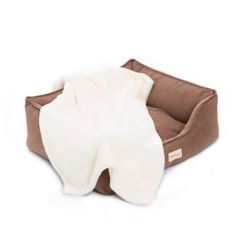 Pet Comfort Lodix Mira Kedi ve Köpek Battaniyesi Ekru Small 50x70 Cm