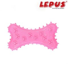 Lepus Ağız ve Diş Sağlığı İçin Büyük Kemik Köpek Oyuncağı Fuşya 13x7h cm