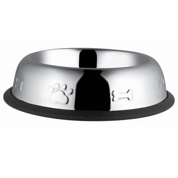 Ankur Çelik Oval Desenli Kedi ve Köpek Mama Kabı 18 Cm