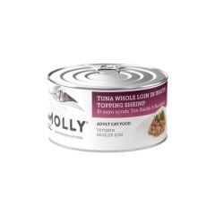 Molly Et Suyu İçinde Ton Balıklı ve Karidesli Tahılsız Yetişkin Kedi Konservesi 85 gr