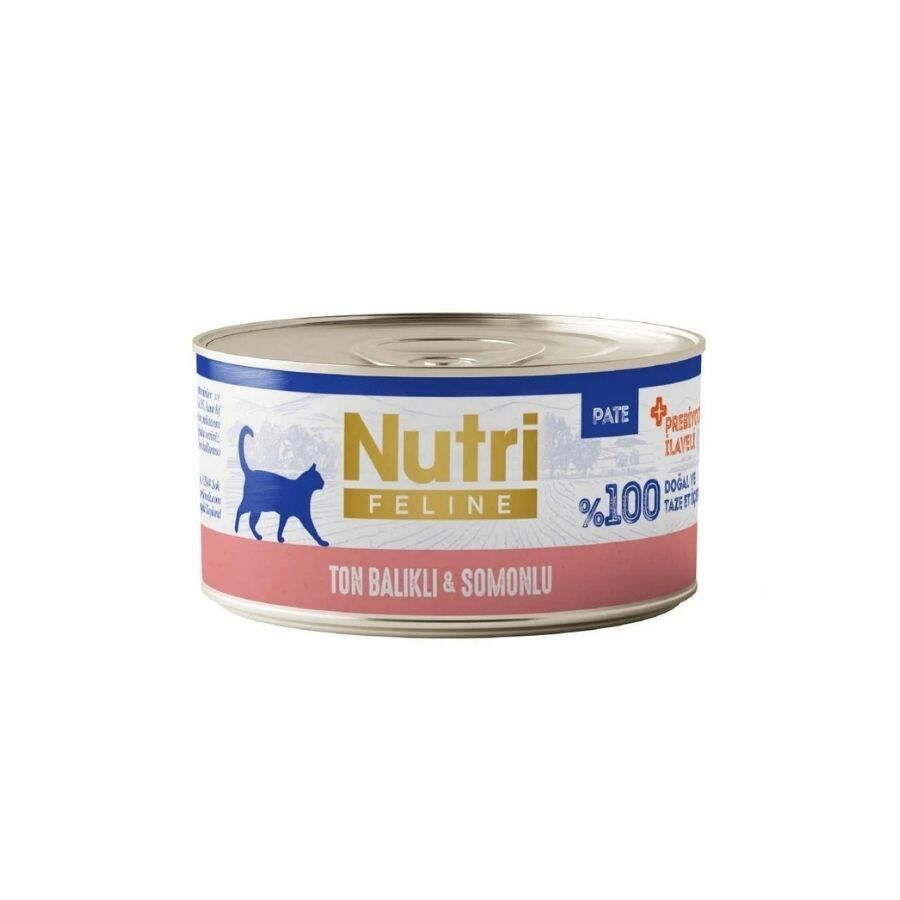 Nutri Feline Ton Balıklı ve Somonlu Tahılsız Yetişkin Kedi Konservesi 70 gr
