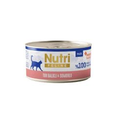 Nutri Feline Ton Balıklı ve Somonlu Tahılsız Yetişkin Kedi Konservesi 70 gr
