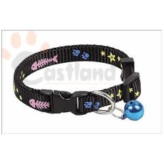 Eastland Çıngıraklı Siyah Kedi Boyun Tasması 10 Mm 30-35 Cm