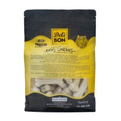 Delibon Beyaz Deri Pres Kemik Köpek Ödülü Xsmall 7 Cm 50 Adet