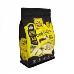 Delibon Deri Pres Kemik Köpek Ödülü Xsmall Beyaz 7 Cm 50 Adet