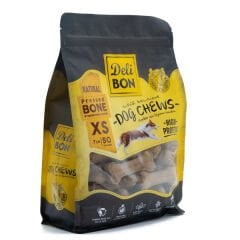 Delibon Naturel Deri Pres Kemik Köpek Ödülü Xsmall 7 Cm 50 Adet