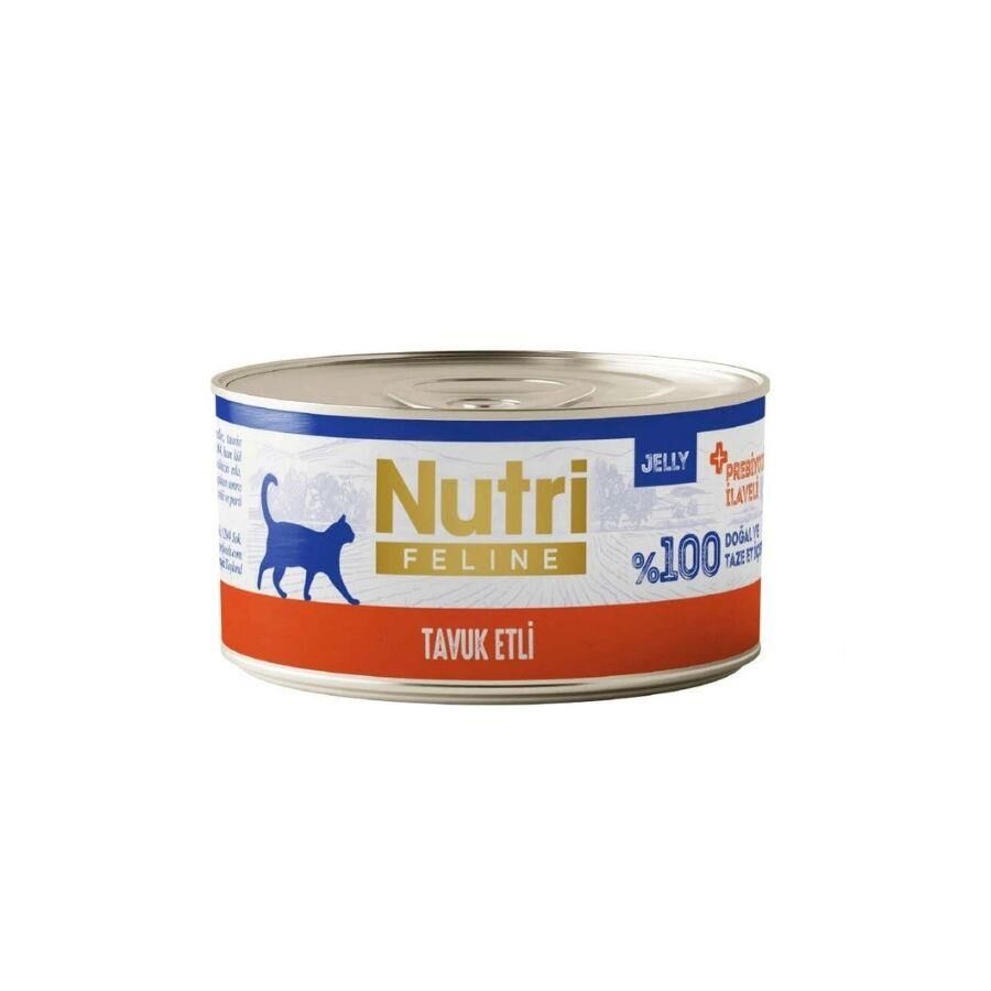 Nutri Feline Jelly Tavuk Etli Tahılsız Yetişkin Kedi Konservesi 70 gr