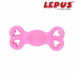 Lepus Ağız ve Diş Sağlığı İçin Kurbağa Kemik Köpek Oyuncağı Pembe 12x6h cm