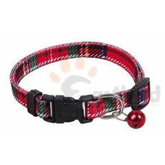 Eastland Çıngıraklı Ekose Desenli Kedi Boyun Tasması 10 Mm 25-35 Cm