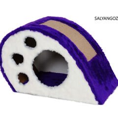 Cat Hause Y03 Salyangoz Şeklinde Kedi Tırmalama Evi Mor 30 Cm