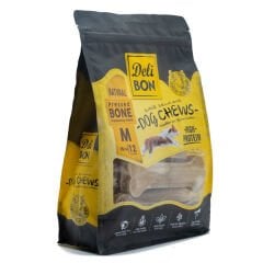 Delibon Naturel Deri Pres Kemik Köpek Ödülü Medium 15 Cm 12 Adet