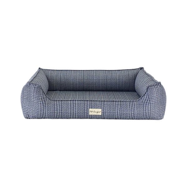 Pet Comfort Delta Varius Kedi ve Köpek Yatağı Mavi Kareli Large 80x105 Cm