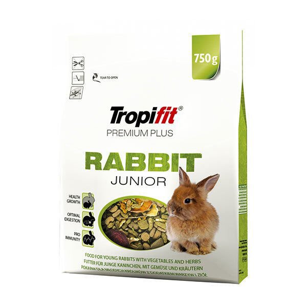 Tropifit Rabbit Junior Premium Plus Yavru Tavşan Yemi 750 Gr