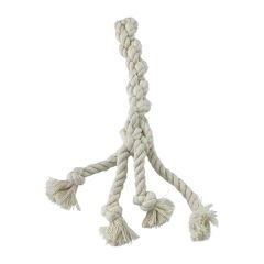 Pet Comfort 4 Düğümlü At Getir ve Diş Kaşıma Köpek Oyuncağı 100% Pamuk 45 Cm