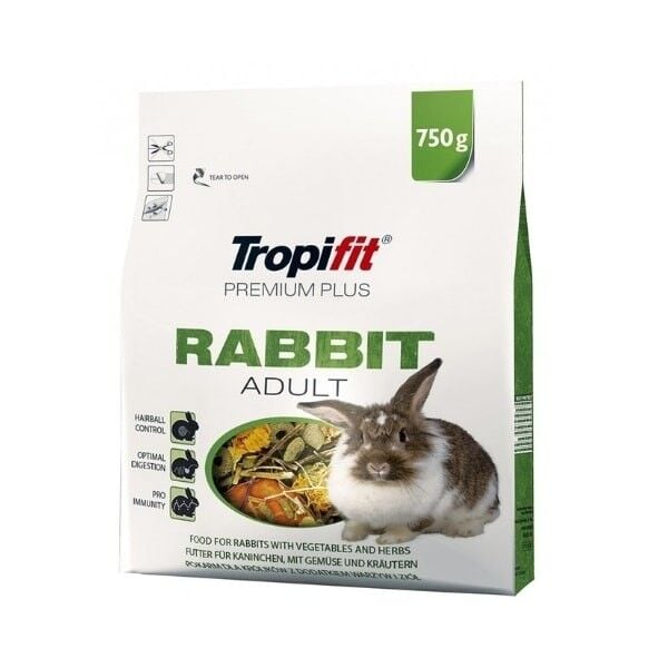 Tropifit Rabbit Adult Premium Plus Yetişkin Tavşan Yemi 750 Gr