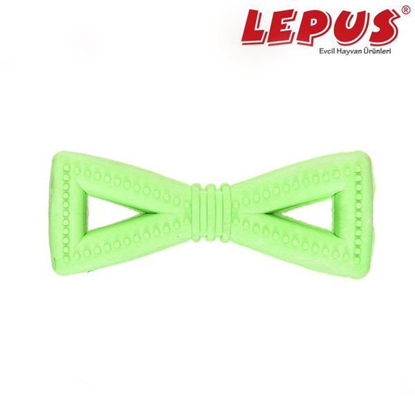 Lepus Ağız ve Diş Sağlığı İçin İkili Üçgen Köpek Oyuncağı Yeşil 12,5x5h cm