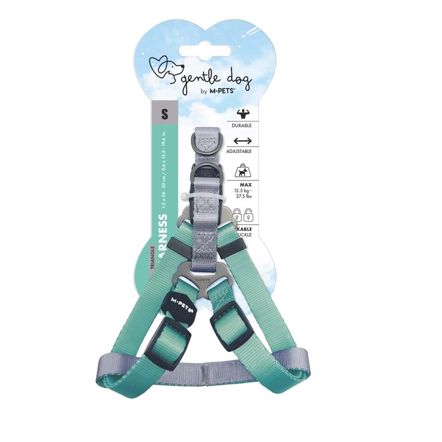 M-Pets Gentle Triangle Köpek Göğüs Tasması Yeşil S