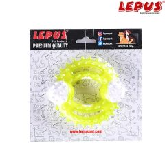 Lepus Ağız ve Diş Sağlığı İçin Yuvarlak Köpek Oyuncağı Sarı 13x7h cm