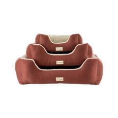 Pet Comfort Echo Mirinda Peluş Kedi ve Köpek Yatağı Ekru/Tarçın Medium 80x65 Cm