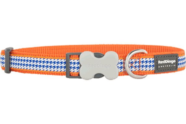 Red Dingo Fang It Desenli Köpek Boyun Tasması Turuncu 20 Mm