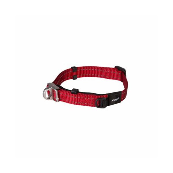 Rogz Utility Safety Halsband Güvenlikli Dokuma Kedi Boyun Tasması Kırmızı Xlarge 2.5x42-66 Cm