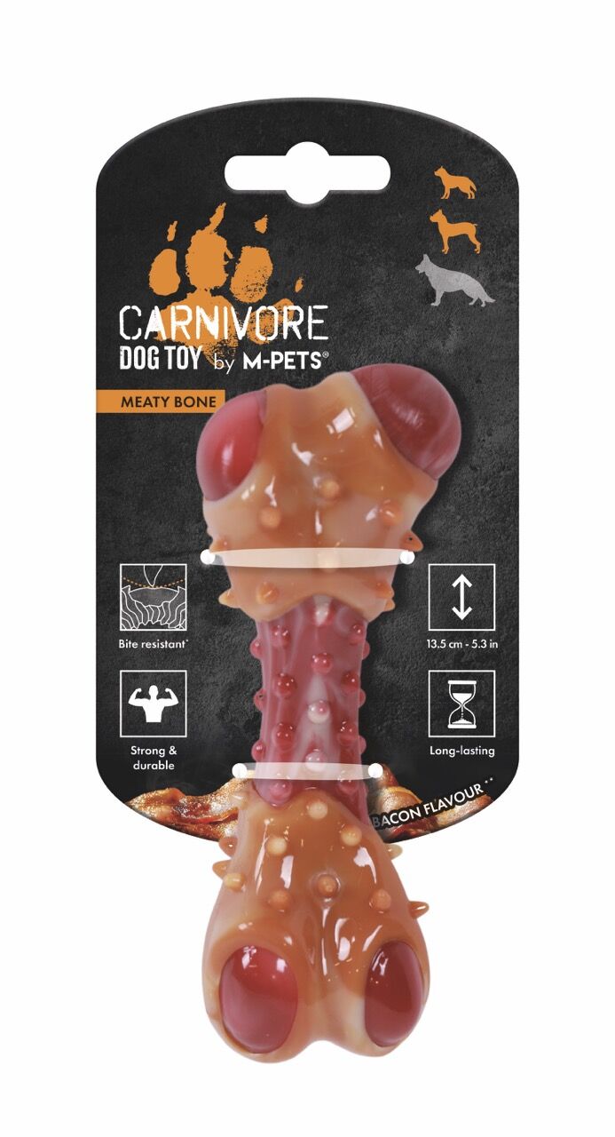 M-Pets Carnivore Bone Pastırma Aromalı Kemik Köpek Oyuncağı 13.5x5.7x4.9 Cm Medium