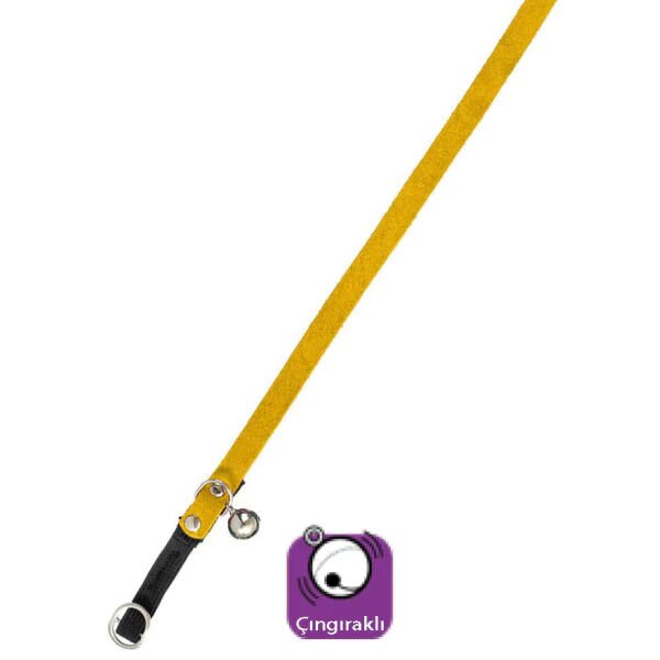 Karlie Kadife Kedi Çıngıraklı Tasma 30 Cm Sarı