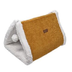 Dubex Kedi Evi ve Oyun Tüneli Sarı 60x40x35 Cm