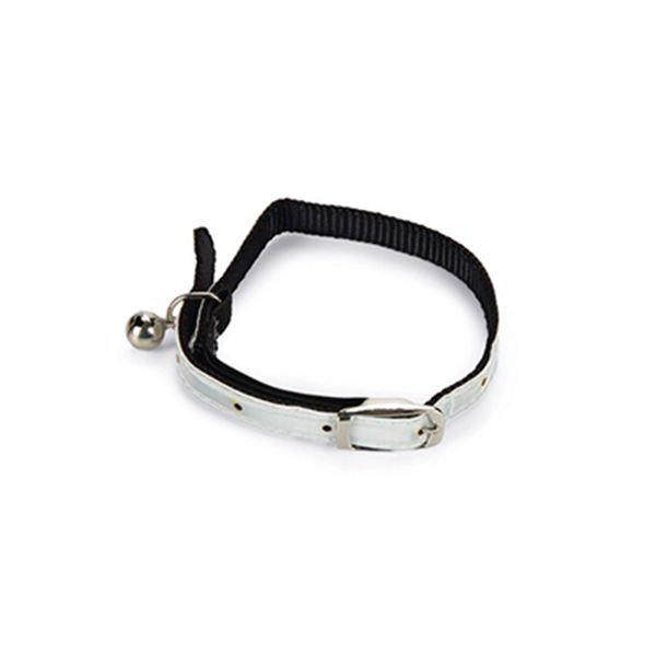 Beeztees Reflektörlü Zilli Kedi Boyun Tasması Gri 10x29 Cm