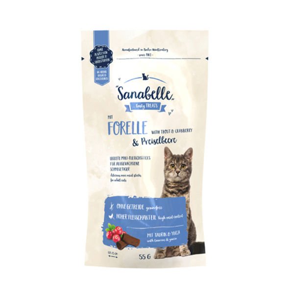 Sanabelle Snack Alabalık ve Kızılcıklı Kedi Ödül Maması 55 Gr