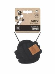 M-Pets Örgü Top Köpek Oyuncağı 9.5 Cm Siyah
