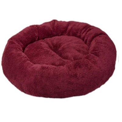 Dubex Peluş Simit Yatak Bordo 52x9h cm