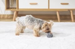 M-Pets Örgü Top Kedi ve Köpek Oyuncağı 6.5 Cm Gri