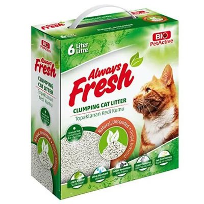 Pet Active Always Fresh Doğal Kokusuz Topaklanan Bentonite Kedi Kumu 6 Lt