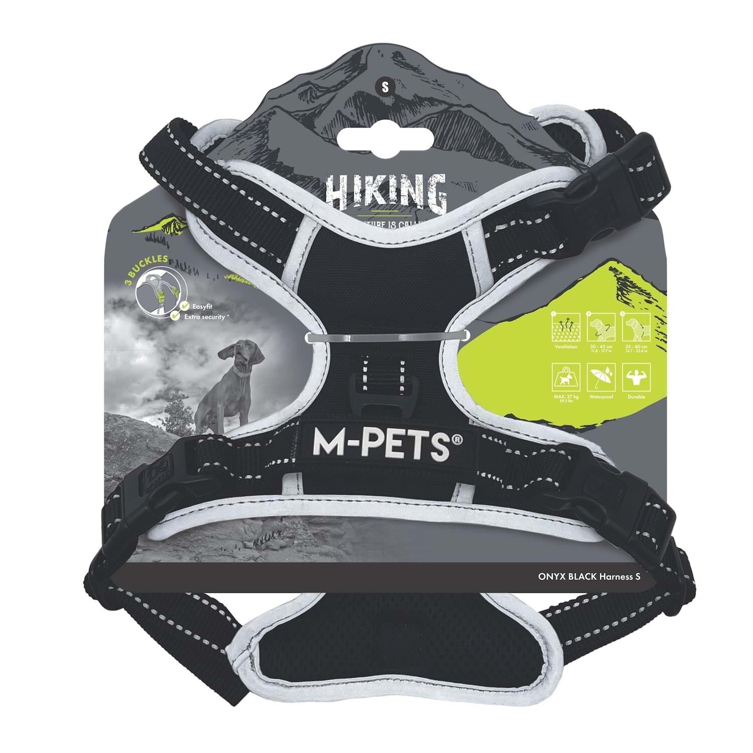 M-Pets Hıkıng Reflektörlü Soft Köpek Göğüs Tasması Siyah M