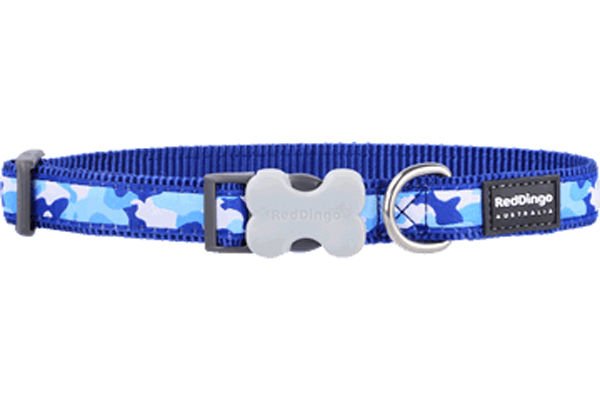 Red Dingo Kamuflaj Köpek Boyun Tasması Lacivert 20 Mm