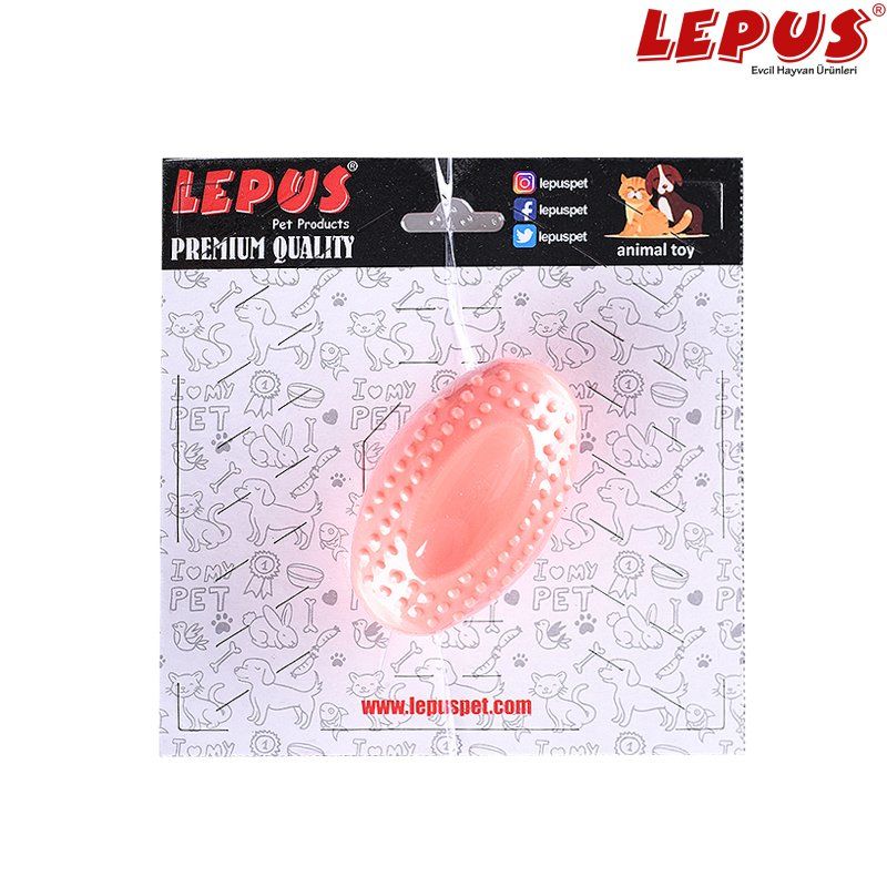 Lepus Ağız ve Diş Sağlığı İçin Oval Top Köpek Oyuncağı Turuncu 5 cm